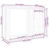 vidaXL Garden Firewood Shed Grey 245x98x159 cm Galvanised Steel