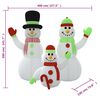 vidaXL Inflatable Snowman Family with LEDs 360 cm