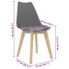 vidaXL Dining Chairs 4 pcs Grey Plastic