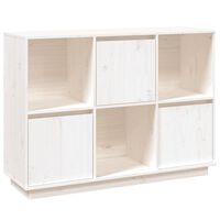 vidaXL Sideboard White 110.5x35x80 cm Solid Wood Pine