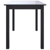 vidaXL Dining Table Black 114x71x75 cm Solid Rubber Wood