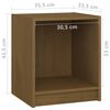 vidaXL Bedside Cabinet Honey Brown 35.5x33.5x41.5 cm Solid Pinewood