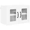 vidaXL Wall Glass Cabinet PORTO White 60 x 31 x 40 cm Engineered Wood