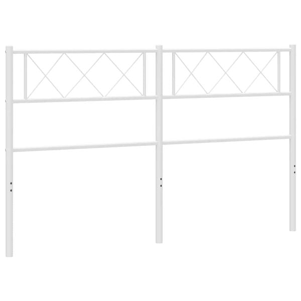 vidaXL Metal Headboard White 135 cm