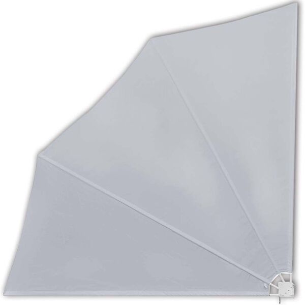vidaXL Collapsible Balcony Side Awning Grey 140x140 cm