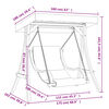 vidaXL Swing Chair with Cushion and Canopy Solid Wood Spruce