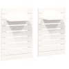 vidaXL Wall-mounted Bedside Shelves 2 pcs White Solid Wood Pine