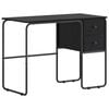 vidaXL Desk with Storage Black Oak 100 x 50 x 75 cm