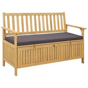 vidaXL Storage Bench with Cushion with Storage 120 x 63 x 84 cm