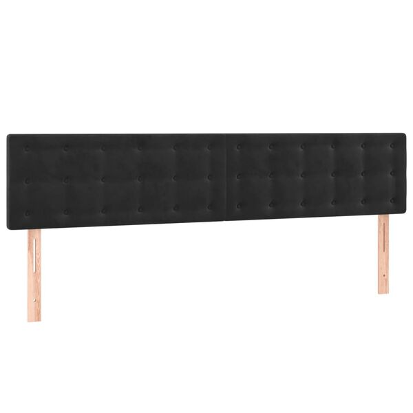 vidaXL Headboards Black 200x5x78/88 cm Velvet