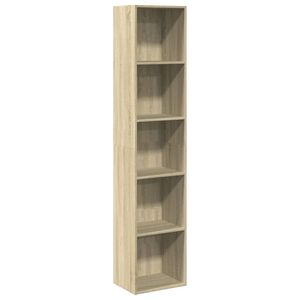 vidaXL Bookcase Sonoma Oak 40x30x189 cm Engineered Wood