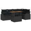 vidaXL Garden Sofa Set 6 pcs Black