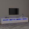 vidaXL TV Cabinet with LED Lights White 240x35x40 cm