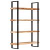 vidaXL 4-Tier Bookcase 120x40x180 cm Solid Acacia Wood