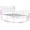 vidaXL Metal Bed Frame without Mattress with Footboard Black 107x203cm