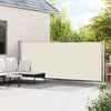 vidaXL Patio Retractable Side Awning 600x160 cm Cream
