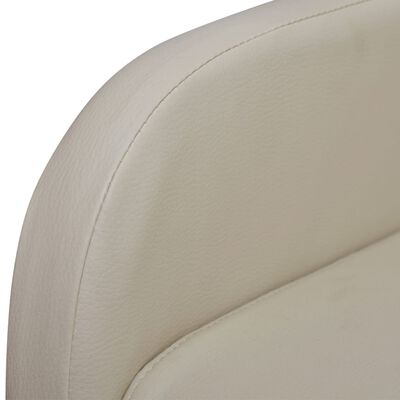 vidaXL Folding Armchair Cream Faux Leather
