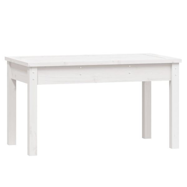vidaXL Garden Bench White 80x44x45 cm Solid Wood Pine