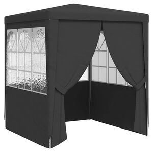 vidaXL Professional Party Tent Side Walls 2.5x2.5 m Anthracite 90 g/m&sup2;