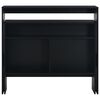 vidaXL Bar Table with 2 Table Tops Black 130x40x120 cm