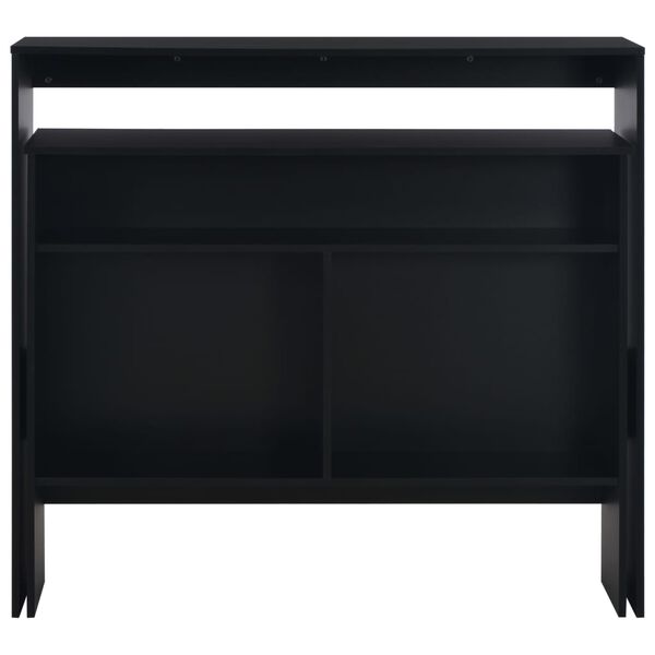 vidaXL Bar Table with 2 Table Tops Black 130x40x120 cm