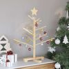 vidaXL Wooden Christmas Tree with Stand Natural 75 cm Solid pine wood