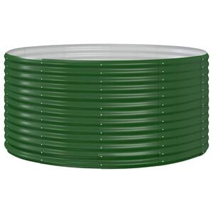 vidaXL Garden Raised Bed Green 140x140x68 cm Galvanised Steel