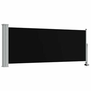 vidaXL Patio Retractable Side Awning 100 x 300 cm Black