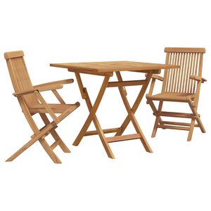 vidaXL Garden Dining Set 3 pcs Brown Solid Acacia Wood
