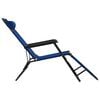 vidaXL Folding Sun Loungers 2 pcs with Footrests Steel Blue