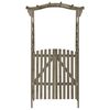 vidaXL Pergola with Gate 116x40x204 cm Grey Solid Firwood