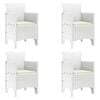 vidaXL Garden Chair 4 pcs White Polypropylene