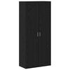 vidaXL Highboard with Shelf Black oak 80 x 39 x 178 cm Engineered wood