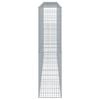 vidaXL Gabion Basket with Cover 400x50x200 cm Galvanised Iron