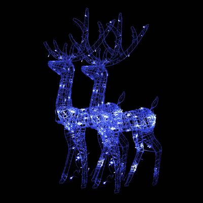 vidaXL Acrylic Reindeer Christmas Decorations 2 pcs 120 cm Blue
