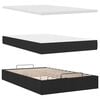 vidaXL Ottoman Bed with Mattress Black King Single Fabric
