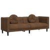 vidaXL 2 Piece Sofa Set with Pillows Brown Velvet