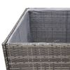 vidaXL Garden Planter Grey 80x80x80 cm Poly Rattan