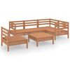 vidaXL 6 Piece Garden Lounge Set Solid Pinewood Honey Brown