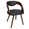 vidaXL Dining Chairs 4 pcs Brown Bent Wood and Faux Leather