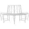 vidaXL Tree Bench 4-Seater 160 x 80 x 89 cm Steel Antique White