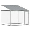 vidaXL Dog Cage with Roof and Door Grey 10x2x2 m Galvanised Steel