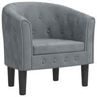 vidaXL Tub Chair Dark Grey Velvet