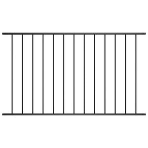 vidaXL Fence Panel Powder-coated Steel 1.7x1 m Black