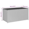 vidaXL Garden Storage Box Poly Rattan 100x50x50 cm Grey