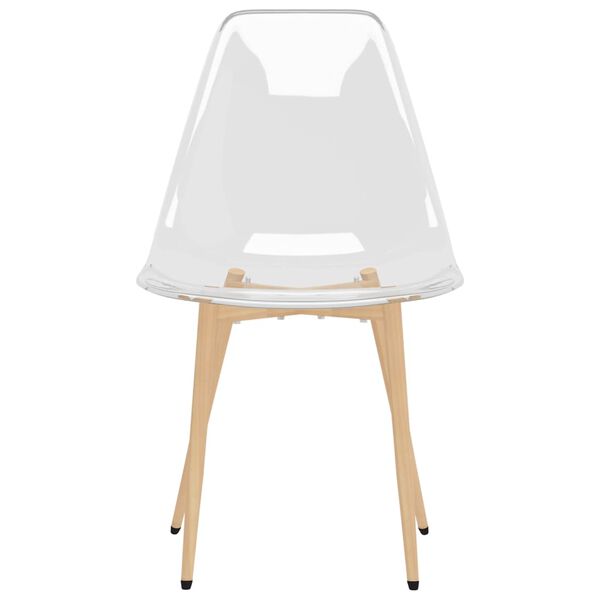 vidaXL Dining Chairs 2 pcs Transparent PET