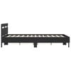 vidaXL Bed Frame without Mattress Black 150x200 cm King Size
