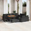 vidaXL Garden Sofa Set with Cushion 13 pcs Black Poly Rattan