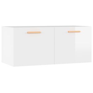 vidaXL Wall Cabinet | Glossy white | Engineered wood | 80 cm x 35 cm x 36.5 cm