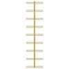vidaXL Wall-mounted Wine Rack for 9 Bottles 2 pcs Gold Iron